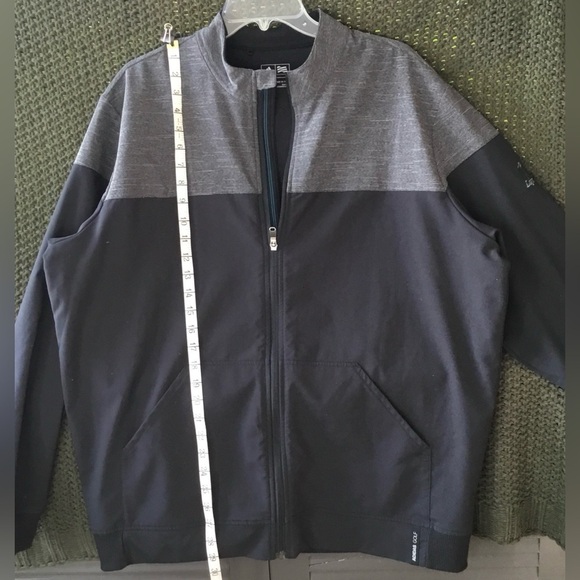 Adidas Golf Men’s Lightweight Full Zip Jacket Black/Gray w/Legends Logo; Size XL - Picture 10 of 10